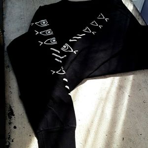 Black and White Women's Van's Shirt